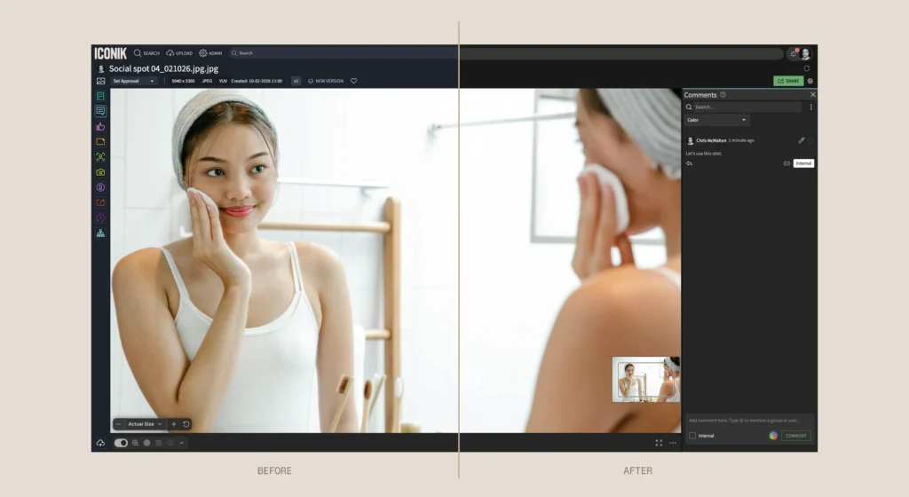 Mises à jour interface iconik mars 2026 : nouvelle navigation et fond gris